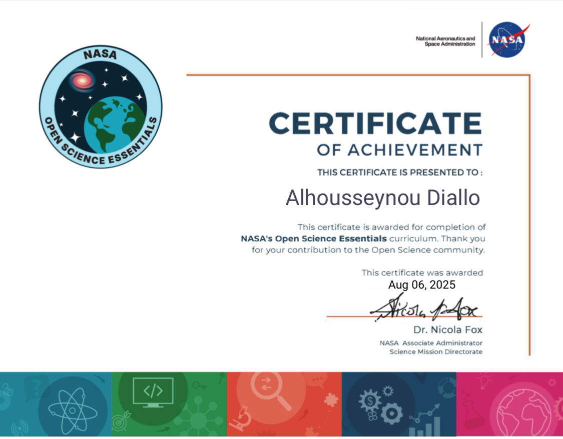 Certificat NASA